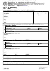 Document preview: Form UVESSEL-1-1.1 Notice of Vessel Lien - Connecticut