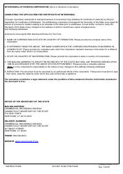Form CFWN-1-1.0 Application for Certificate of Withdrawal - Foreign Corporation - Connecticut, Page 3