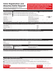 Document preview: Form SF-76 Federal Post Card Application for Overseas Citizen and Military Voters