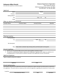 Document preview: Delaware Ribes Permit Form - Delaware