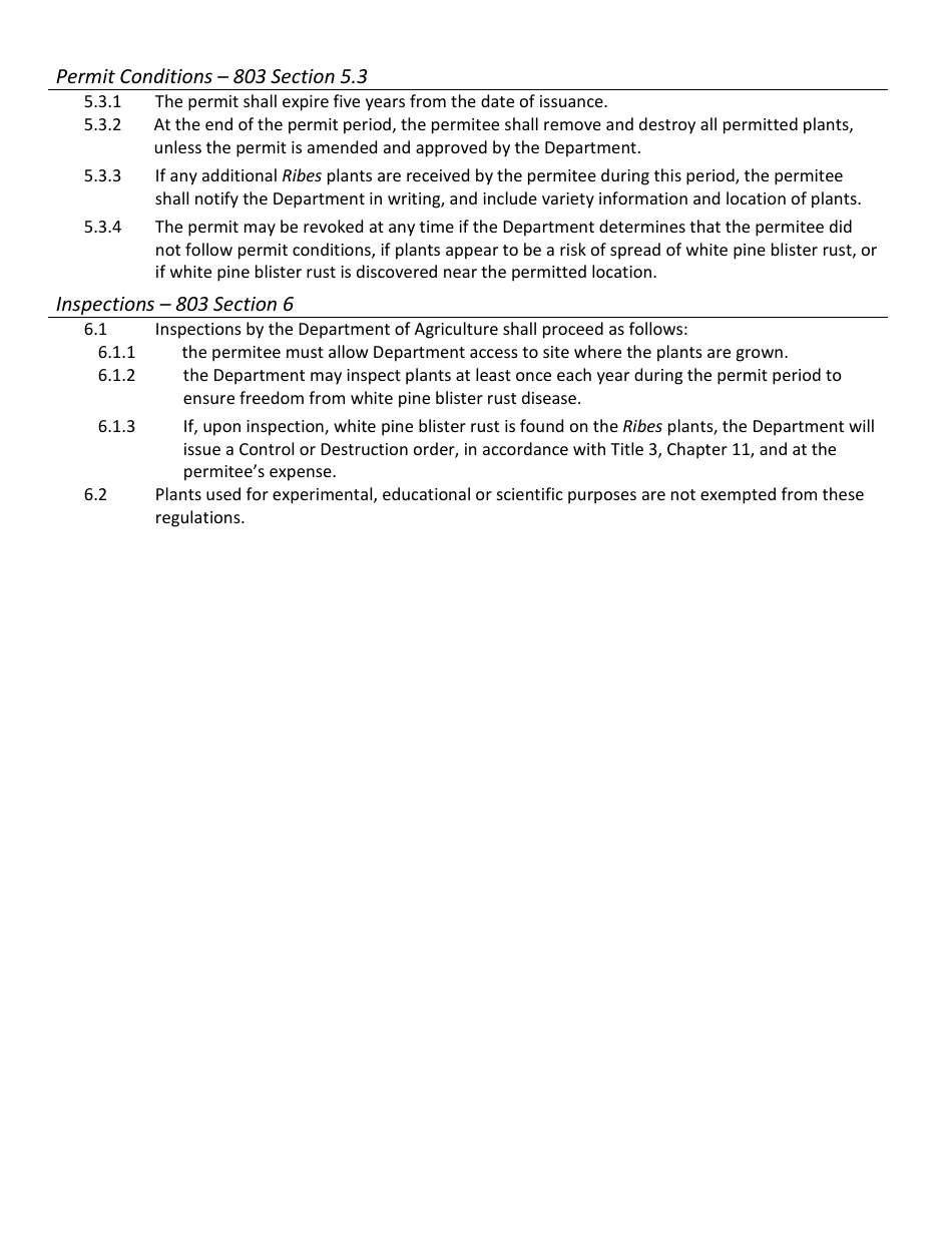 Delaware Ribes Permit Form - Delaware, Page 2