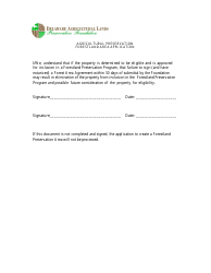 Agricultural Preservation Forestland Area Application Form - Delaware, Page 2