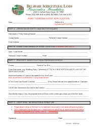 Form DDA-SB260 &quot;Agri-Tourism Event Application&quot; - Delaware