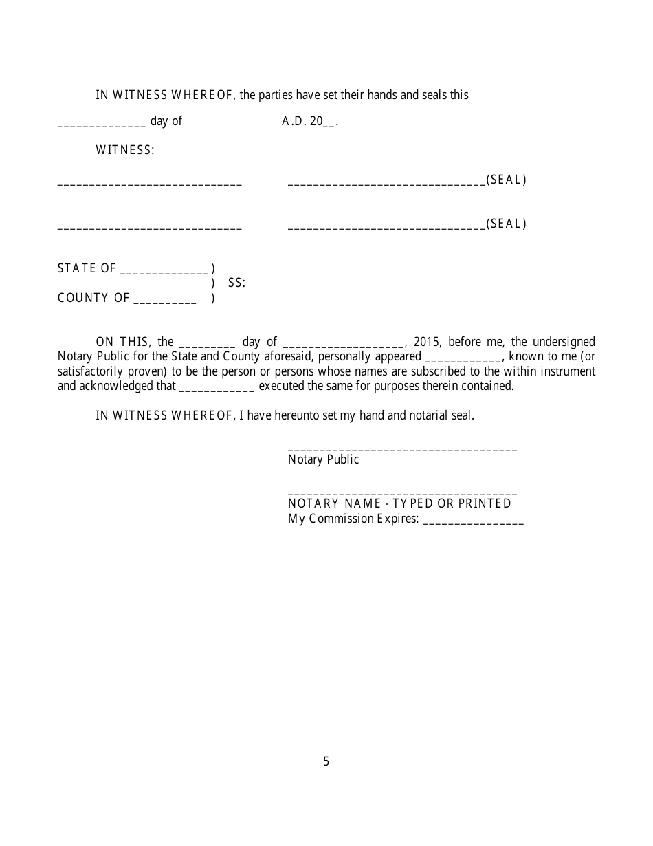 Sample Agricultural Preservation District Agreement - Delaware, Page 5