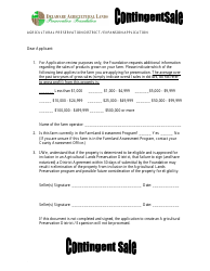 Agricultural Preservation District / Expansion Application Form - Contingent Sale - Delaware, Page 3