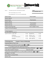 Agricultural Preservation Forestland Contingent Sale Application Form - Contingent Sale - Delaware, Page 2
