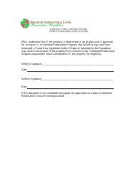 Agricultural Preservation Forestland Contingent Sale Application Form - Contingent Sale - Delaware, Page 3