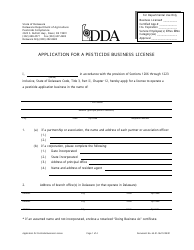Application for a Pesticide Business License - Delaware