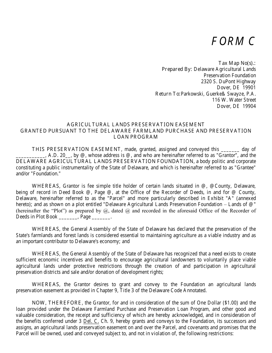 Farmland Purchase and Preservation Loan Program Procedures and Guidelines - Delaware, Page 14