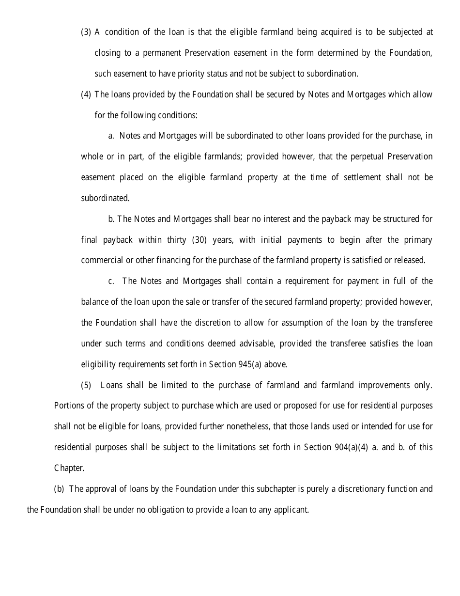 Farmland Purchase and Preservation Loan Program Procedures and Guidelines - Delaware, Page 20