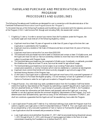 Farmland Purchase and Preservation Loan Program Procedures and Guidelines - Delaware, Page 2