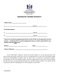 Document preview: Designated Trainer Affidavit Form - Delaware