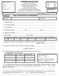 Document preview: License Application Form - Delaware