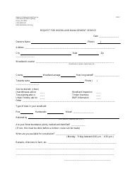Form FOR1 &quot;Request for Woodland Management Service&quot; - Delaware