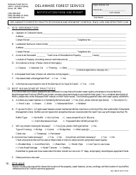 Notification Form and Permit - Delaware