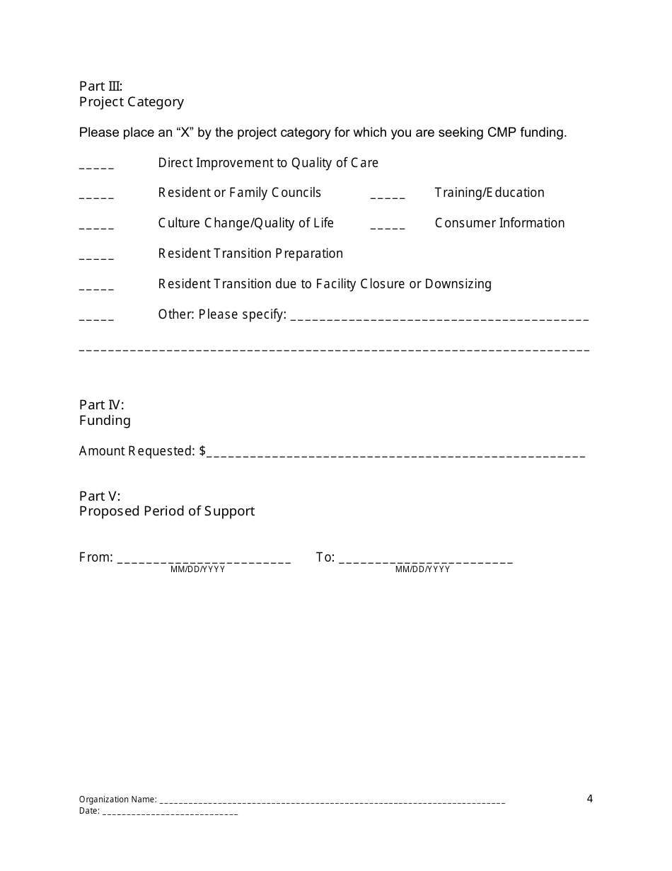 Cmp Request Form - Long Term Care Residents Trust Fund - Delaware, Page 4