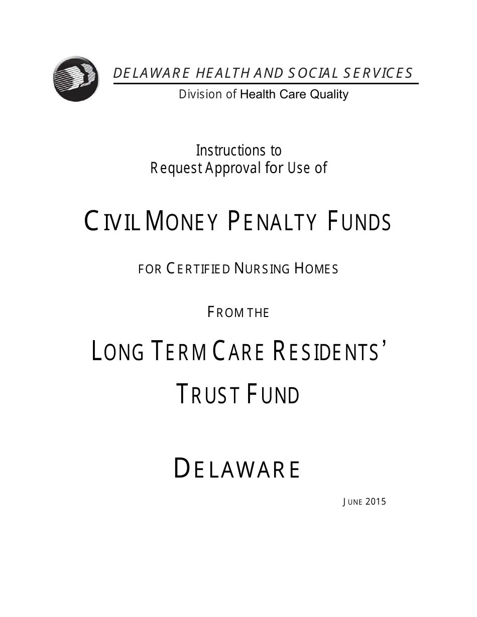 Instructions for Cmp Request Form - Long Term Care Residents Trust Fund - Delaware, Page 1