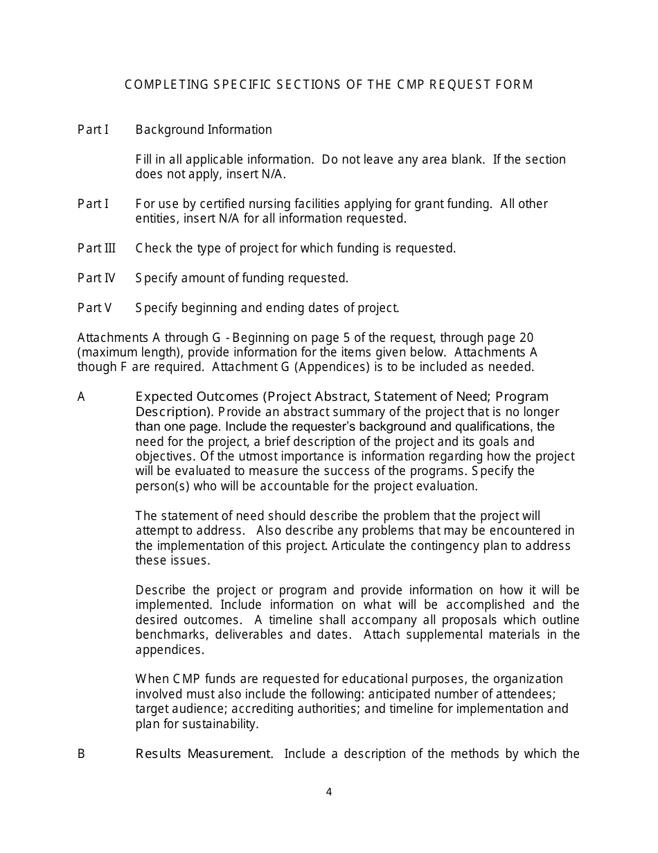 Instructions for Cmp Request Form - Long Term Care Residents Trust Fund - Delaware, Page 5