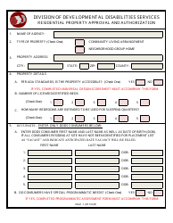 Residential Property Approval and Authorization Form - Delaware