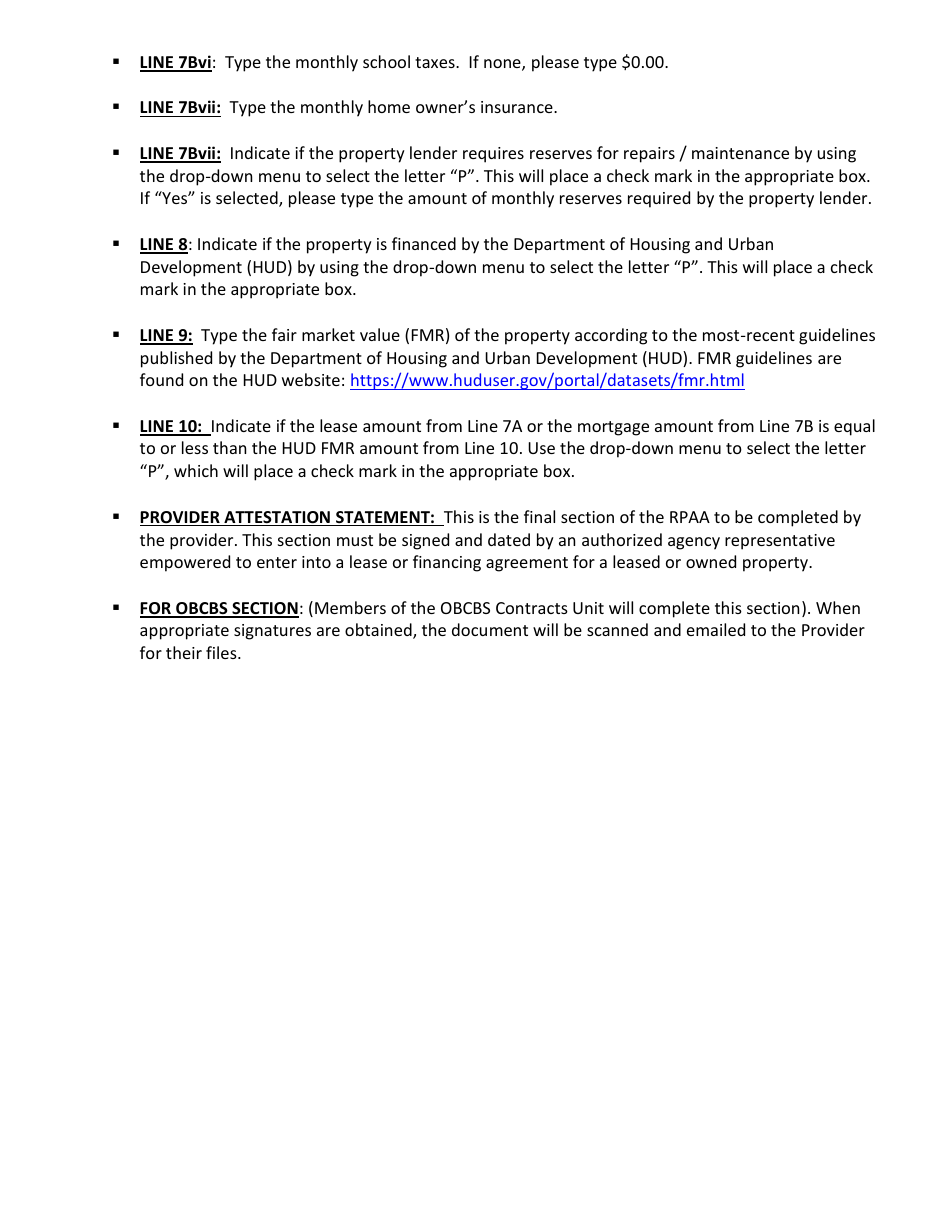 Instructions for Residential Property Approval and Authorization Form (Rpaa) - Delaware, Page 4