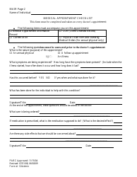Medical Appointment Information Record [mair] Form - Delaware, Page 2