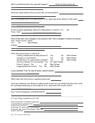 Psychology Department Referral Form - Delaware, Page 2