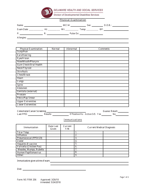 Form NS FRM206  Printable Pdf