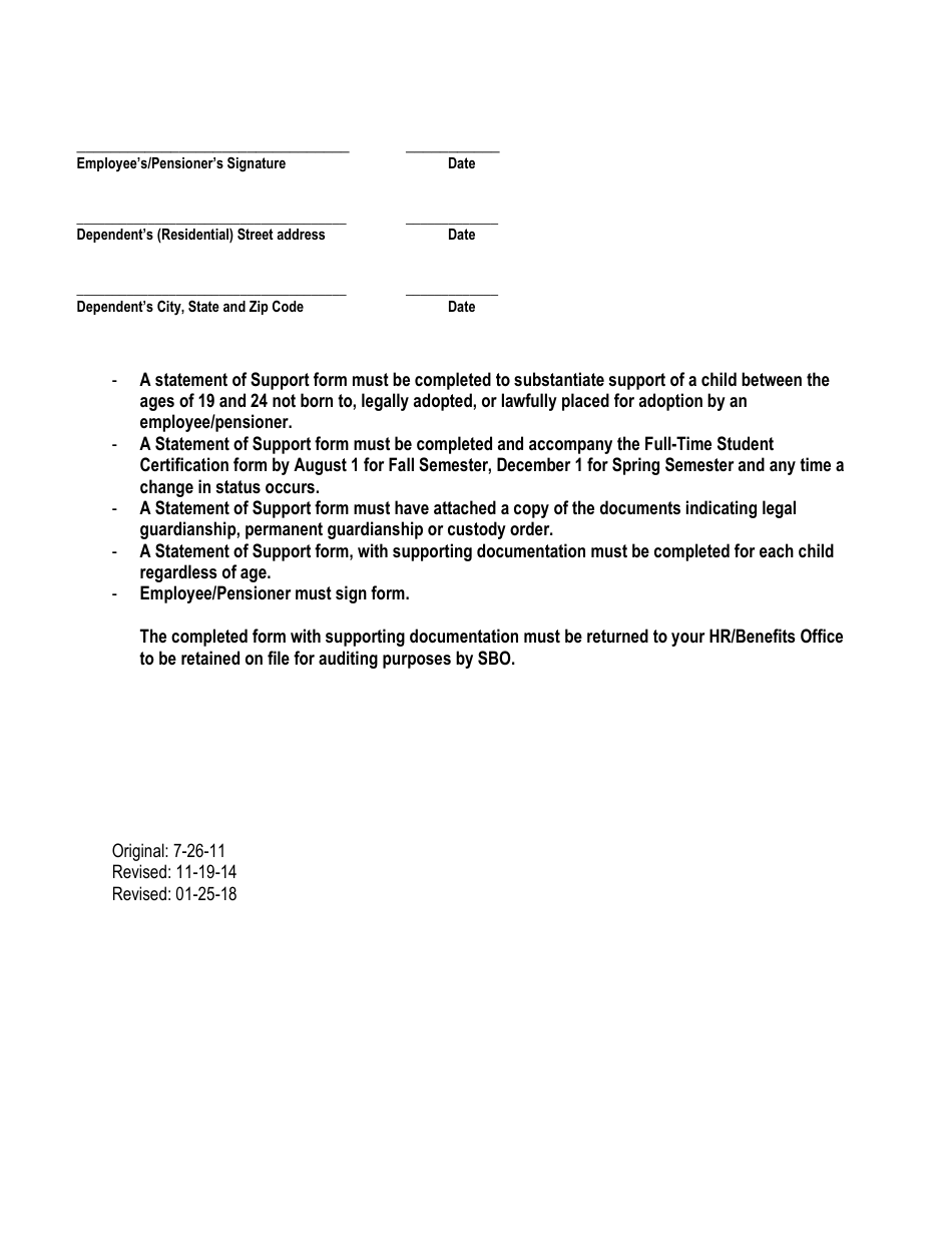 Statement of Support - Delaware, Page 2