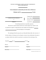 &quot;Petition to Determine Compensation Due to Dependents of Deceased Employee&quot; - Delaware