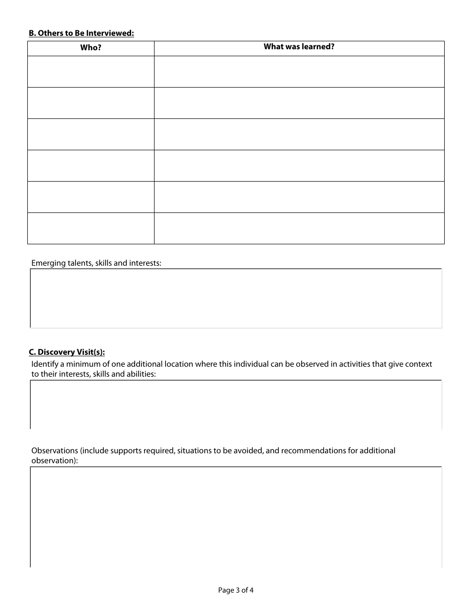 Customized Employment Assessment Form - Delaware, Page 3