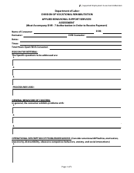 Applied Behavioral Support Services Assessment Form - Delaware