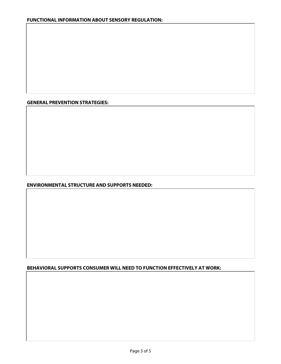 Applied Behavioral Support Services Assessment Form - Delaware, Page 3
