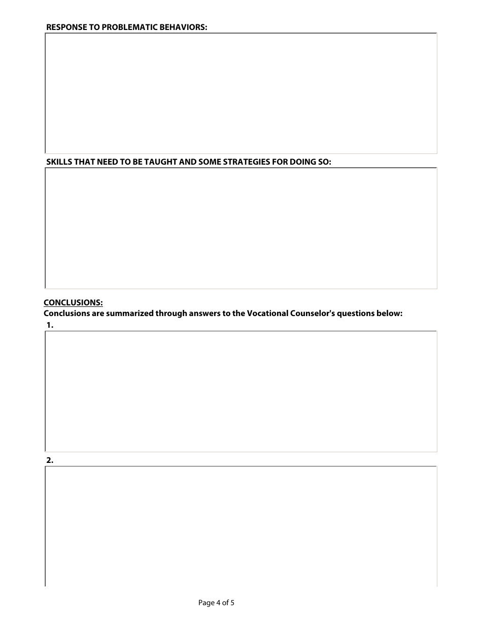 Applied Behavioral Support Services Assessment Form - Delaware, Page 4
