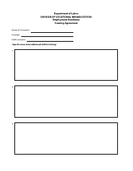 &quot;Employment Readiness Training Agreement Form&quot; - Delaware