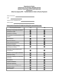 &quot;Assistive Technology and Accommodation(S) Assessment Form&quot; - Delaware