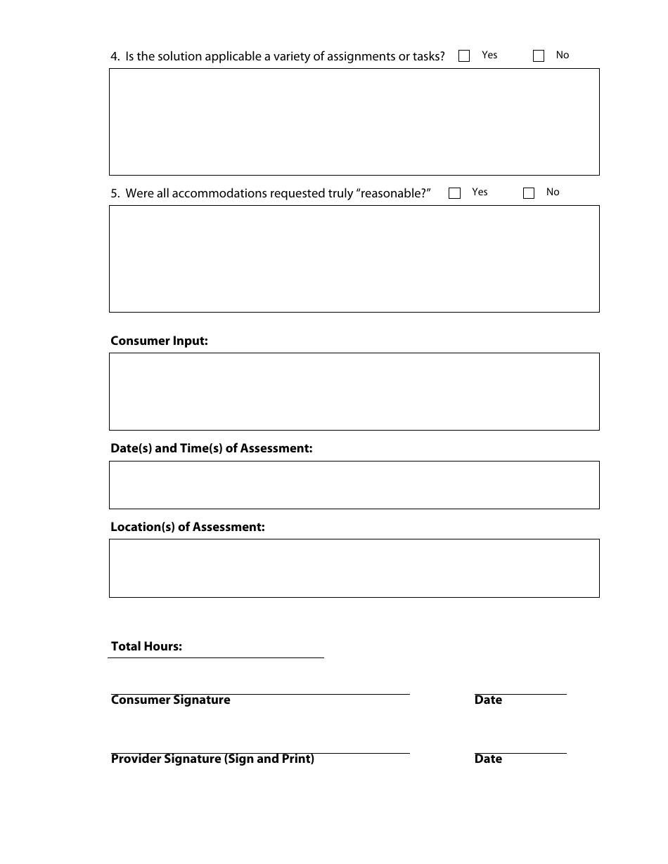 Assistive Technology and Accommodation(S) Assessment Form - Delaware, Page 3