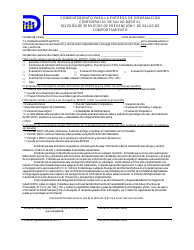 Pedido De Consulta Para Servicios De Admision, Nivel De Servicios Mas Elevado - Delaware (Spanish), Page 6