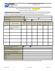 Rate Certification Form - Day Treatment - Delaware, Page 2