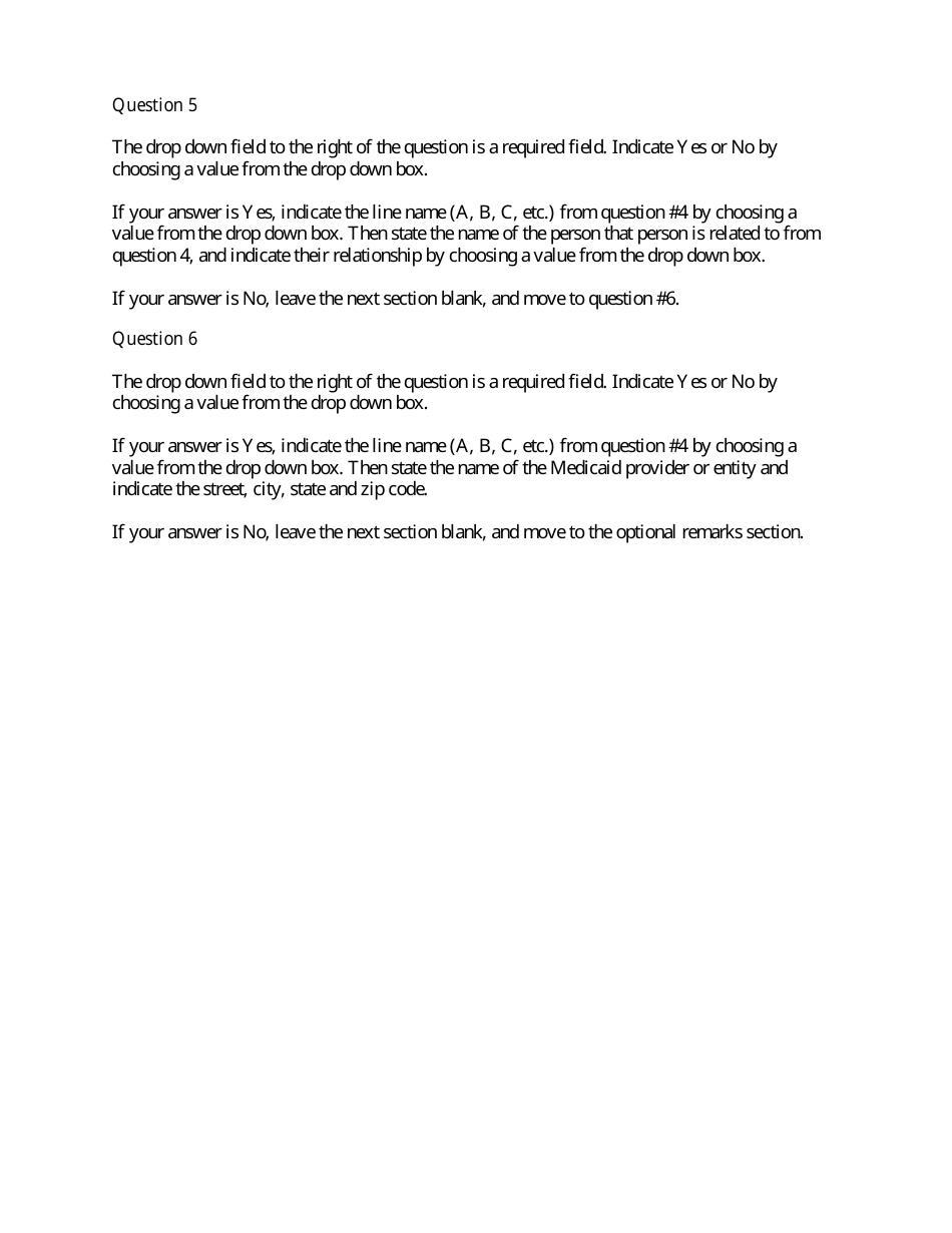 Instructions for Provider Disclosure Statement Form - Delaware, Page 4