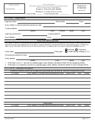 Family Child Care Home Renewal License Application Form - Delaware