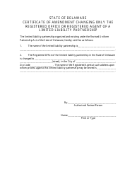 Certificate of Amendment Changing Only the Registered Office/Agent of Limited Liability Partnership - Delaware, Page 3