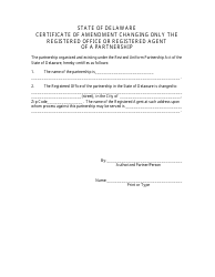 Certificate of Amendment Changing Only the Registered Office/Agent of Partnership - Delaware, Page 3