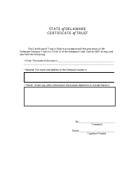 Certificate of Statutory Trust - Delaware, Page 2