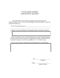 Certificate of Statutory Trust - Delaware, Page 3