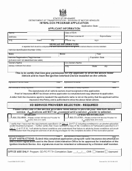 Form 2008 IID APP &quot;Interlock Program Application Form&quot; - Delaware