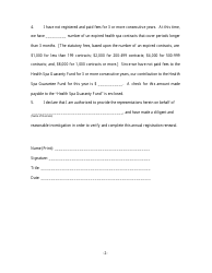 Health SPA Registration Renewal Form - Delaware, Page 2