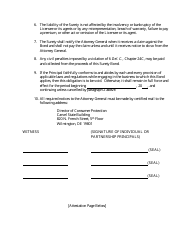 Mortgage Loan Modification Services License Surety Bond - Delaware, Page 2