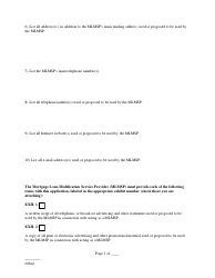 Mortgage Loan Modification Services Provider Registration Application Form - Delaware, Page 3