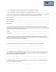 Application for Renewal - Debt-Management Services License - Delaware, Page 2