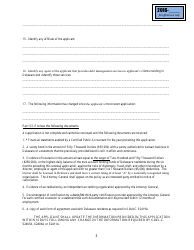 Application for Renewal - Debt-Management Services License - Delaware, Page 3